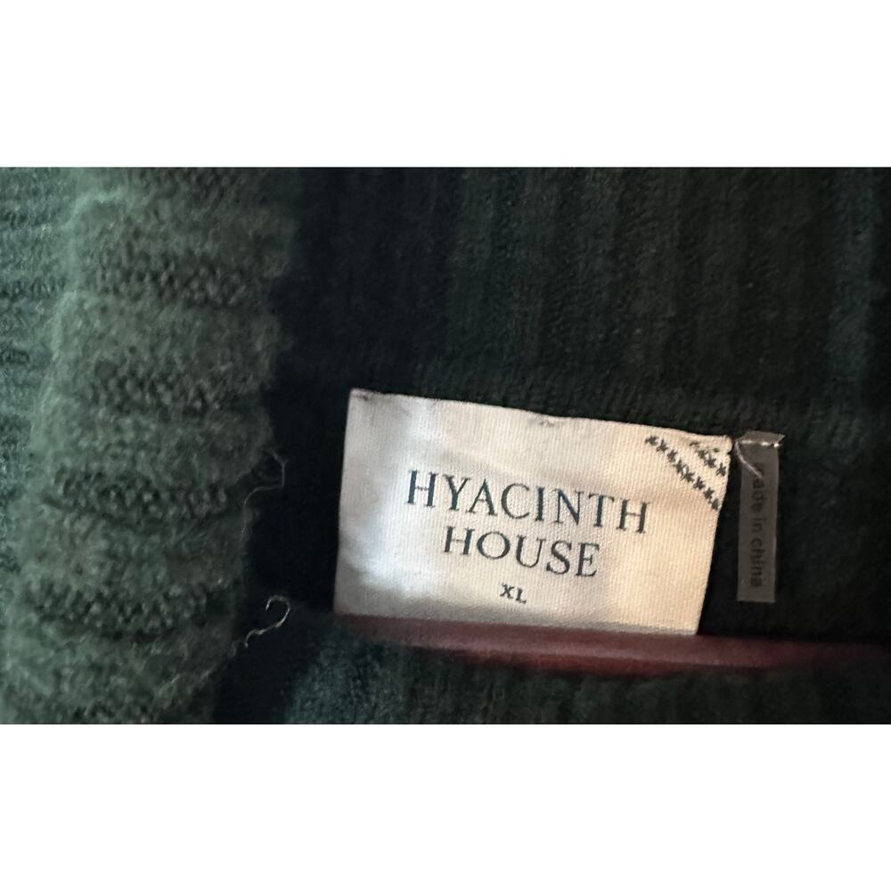 NEW Tuckernuck Hyacinth House Green Cream Diamond Turtleneck Sweater XL - Picture 3 of 5